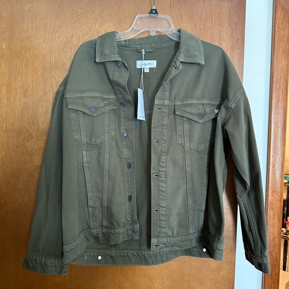 Carly Jean Los Angeles Hunter Denim Jacket Olive